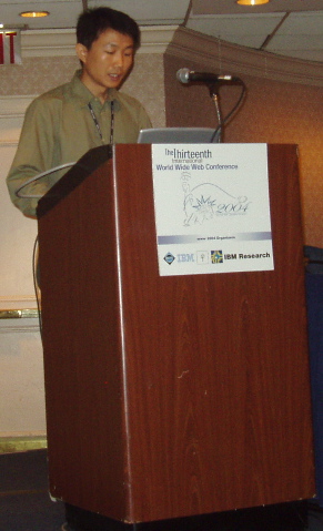Quanzhong Li speaking at WWW 2004