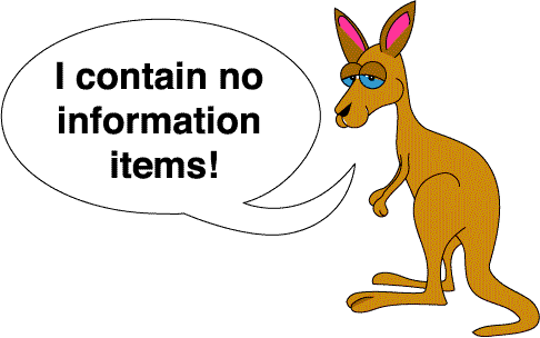 This kangaroo contains no information items.